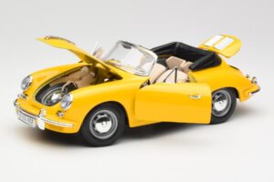 Porsche 356B Kabriolet Žlutý Bburago 1:18 3031 Kov – obrázek 2 z 8