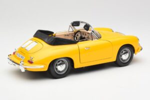 Porsche 356B Kabriolet Žlutý Bburago 1:18 3031 Kov – obrázek 3 z 8