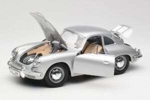 Porsche 356B Stříbrný Bburago 1:18 3021-M1 Kov – obrázek 2 z 8