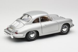 Porsche 356B Stříbrný Bburago 1:18 3021-M1 Kov – obrázek 3 z 8
