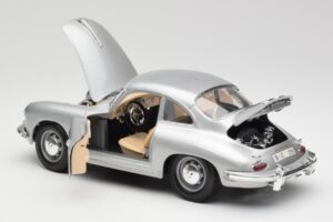 Porsche 356B Stříbrný Bburago 1:18 3021-M1 Kov – obrázek 5 z 8