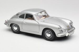 Porsche 356B Stříbrný Bburago 1:18 3021-M1 Kov – obrázek 6 z 8