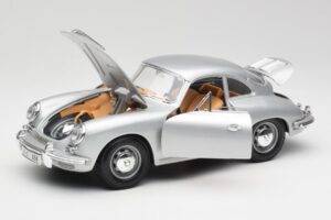 Porsche 356B Stříbrný & Hnědý Interiér Bburago 1:18 3021-M2 Kov – obrázek 2 z 8