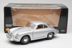 Porsche 356B Stříbrný & Hnědý Interiér Bburago 1:18 3021-M2 Kov – obrázek 8 z 8