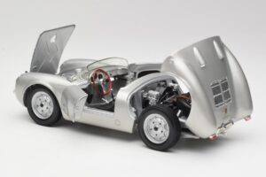 Porsche 550 A Spyder Stříbrný Maisto 1:18 50314 Kov – obrázek 5 z 8