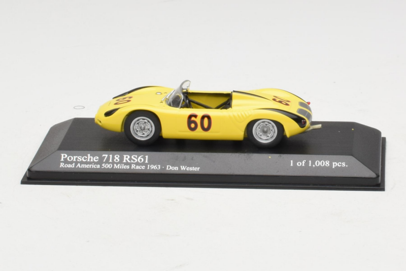 Porsche 718 RS61 #60 D. Wester Road America 500 Miles 1963 Minichamps 1:43 430636560 Kov