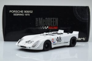 Porsche 908/02 #48 S. McQueen / P. Revson 12 Hours of Sebring 2nd Place Post Race Version 1970 AUTOart 1:18 87072 Kov – obrázek 8 z 8