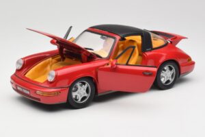 Porsche 911 964 Carrera 2 Targa Červený Anson 1:18 30305-W Kov – obrázek 2 z 8
