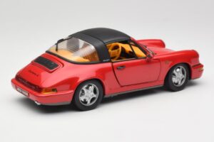 Porsche 911 964 Carrera 2 Targa Červený Anson 1:18 30305-W Kov – obrázek 3 z 8