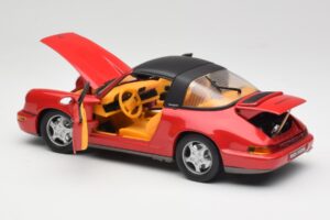 Porsche 911 964 Carrera 2 Targa Červený Anson 1:18 30305-W Kov – obrázek 5 z 8