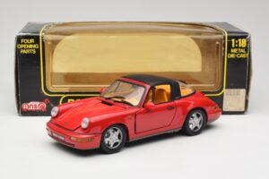 Porsche 911 964 Carrera 2 Targa Červený Anson 1:18 30305-W Kov – obrázek 8 z 8