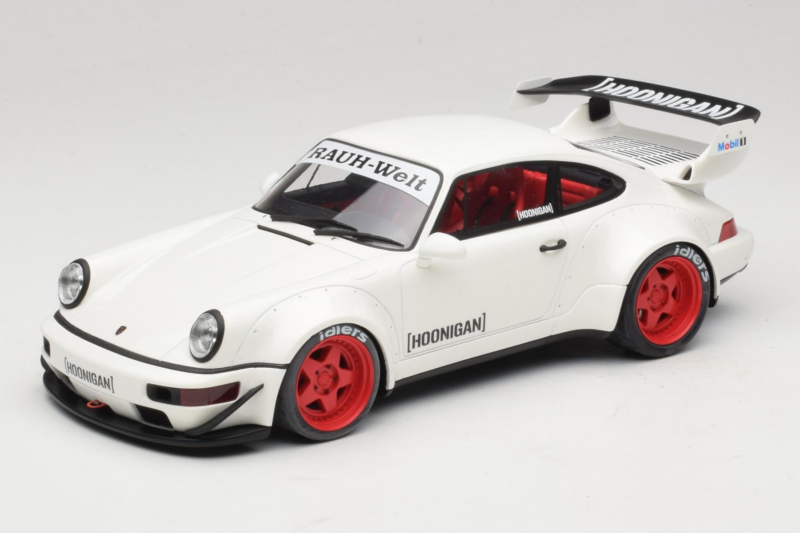 Porsche 911 964 RWB Hoonigan Bílý GT Spirit 1:18 GT732 Pryskyřice