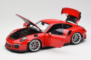Porsche 911 991 GT3 RS Guards Červený Stříbrná Kola AUTOart 1:18 78165 Kov – obrázek 2 z 8
