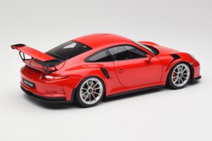 Porsche 911 991 GT3 RS Guards Červený Stříbrná Kola AUTOart 1:18 78165 Kov – obrázek 3 z 8