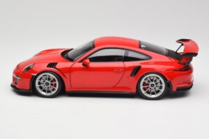 Porsche 911 991 GT3 RS Guards Červený Stříbrná Kola AUTOart 1:18 78165 Kov – obrázek 4 z 8