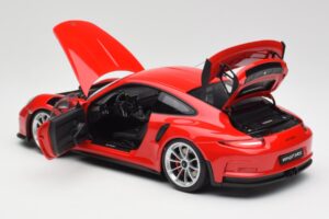 Porsche 911 991 GT3 RS Guards Červený Stříbrná Kola AUTOart 1:18 78165 Kov – obrázek 5 z 8