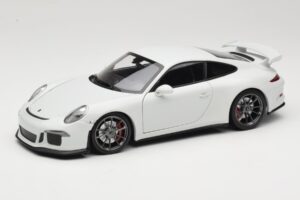 Porsche 911 991 GT3 Bílý Se Stříbrnými Koly Minichamps 1:18 113062721 Kov