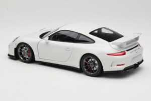Porsche 911 991 GT3 Bílý Se Stříbrnými Koly Minichamps 1:18 113062721 Kov – obrázek 7 z 8