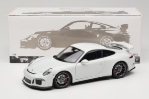 Porsche 911 991 GT3 Bílý Se Stříbrnými Koly Minichamps 1:18 113062721 Kov – obrázek 8 z 8