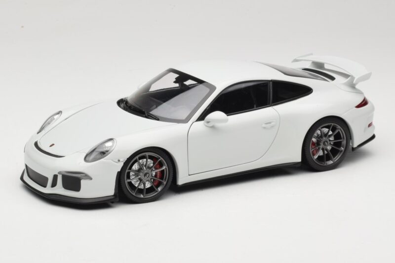 Porsche 911 991 GT3 Bílý Se Stříbrnými Koly Minichamps 1:18 113062721 Kov