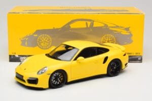 Porsche 911 991 Turbo S Žlutý S Černými Koly Minichamps 1:18 110062321 Kov – obrázek 8 z 8