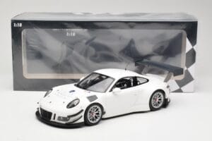 Porsche 911 991.1 GT3 R Bílý Se Stříbrnými Koly Minichamps 1:18 153166000 Kov – obrázek 6 z 6