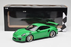 Porsche 911 991.1 GT3 RS Lizard Zelený & Stříbrná Kola Minichamps 1:18 153066229 Kov – obrázek 6 z 6