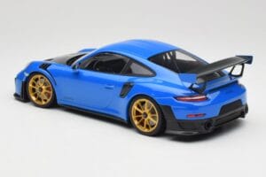 Porsche 911 991.2 GT2 RS Modrý se Zlatými Koly Minichamps 1:18 155068302 Kov – obrázek 5 z 6