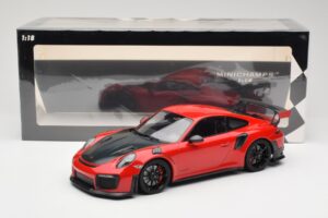 Porsche 911 GT2 RS 991.2 Červený Černá Kola Minichamps 1:18 155068307 Kov – obrázek 6 z 6