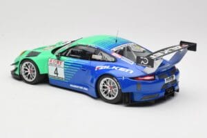 Porsche 911 991.2 GT3 R #4 Falken K. Bachler / M. Ragginger VLN Winner Round 6 2018 Minichamps 1:18 153186994 Kov – obrázek 5 z 6