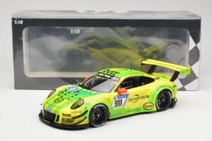 Porsche 911 991.2 GT3 R #911 Manthey Racing R. Dumas / F. Makowiecki 24 Hours of Nurburgring 2017 Minichamps 1:18 155176911 K – obrázek 6 z 6