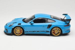 Porsche 911 991.2 GT3 RS Modrý se Zlatými Koly Minichamps 1:18 155068222 Kov – obrázek 3 z 6