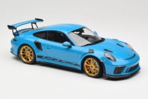 Porsche 911 991.2 GT3 RS Modrý se Zlatými Koly Minichamps 1:18 155068222 Kov – obrázek 4 z 6