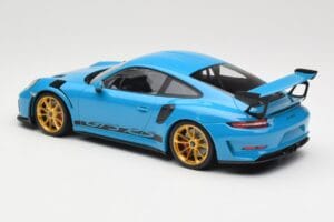 Porsche 911 991.2 GT3 RS Modrý se Zlatými Koly Minichamps 1:18 155068222 Kov – obrázek 5 z 6