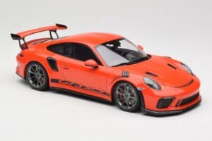 Porsche 911 991.2 GT3 RS Lava Orange & Stříbrná Kola Minichamps 1:18 155068225 Kov – obrázek 4 z 6