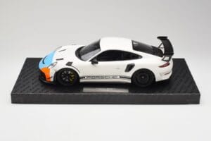 Porsche 911 991.2 GT3 RS Manthey Racing Bílý & Modrý & Oranžový Minichamps 1:18 MR-911-GT3RS-1805 Kov