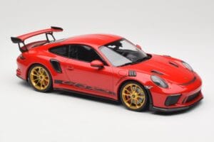 Porsche 911 991.2 GT3 RS Červený se Zlatými Koly Minichamps 1:18 155068220 Kov – obrázek 4 z 6