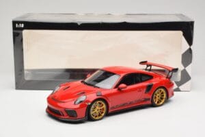 Porsche 911 991.2 GT3 RS Červený se Zlatými Koly Minichamps 1:18 155068220 Kov – obrázek 6 z 6