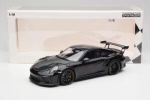 Porsche 911 991.2 GT3 RS Weissach Package Černý & Černá Kola Minichamps 1:18 153068228 Kov – obrázek 6 z 6