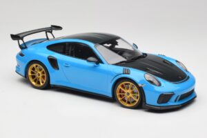 Porsche 911 991.2 GT3 RS Weissach Package Modrý & Zlatá Kola Minichamps 1:18 153068232 Kov – obrázek 4 z 6