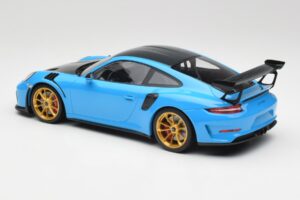 Porsche 911 991.2 GT3 RS Weissach Package Modrý & Zlatá Kola Minichamps 1:18 153068232 Kov – obrázek 5 z 6