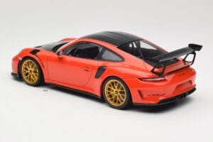 Porsche 911 991.2 GT3 RS Weissach Package Lava Orange Zlatá Magnesiová Kola Minichamps 1:18 153068227 Kov – obrázek 5 z 6