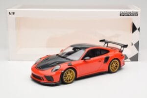 Porsche 911 991.2 GT3 RS Weissach Package Lava Orange Zlatá Magnesiová Kola Minichamps 1:18 153068227 Kov – obrázek 6 z 6