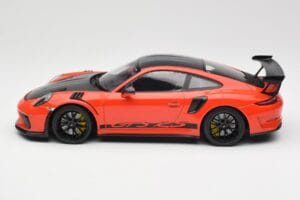 Porsche 911 991.2 GT3 RS Weissach Package Lava Orange Wording Černá Magnesiová Kola Minichamps 1:18 153068226 Kov – obrázek 3 z 6