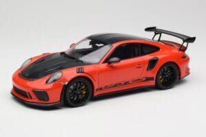 Porsche 911 991.2 GT3 RS Weissach Package Lava Orange Wording Černá Magnesiová Kola Minichamps 1:18 153068226 Kov