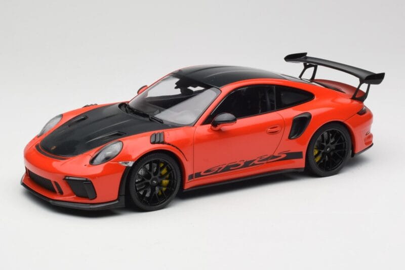 Porsche 911 991.2 GT3 RS Weissach Package Lava Orange Wording Černá Magnesiová Kola Minichamps 1:18 153068226 Kov