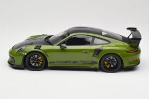 Porsche 911 991.2 GT3 RS Weissach Package Lizard Green Wording & Černá Hořčíková Kola Minichamps 1:18 155068232 Kov – obrázek 3 z 6