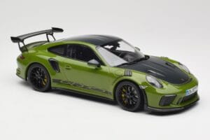 Porsche 911 991.2 GT3 RS Weissach Package Lizard Green Wording & Černá Hořčíková Kola Minichamps 1:18 155068232 Kov – obrázek 4 z 6