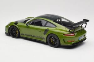Porsche 911 991.2 GT3 RS Weissach Package Lizard Green Wording & Černá Hořčíková Kola Minichamps 1:18 155068232 Kov – obrázek 5 z 6