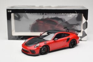 Porsche 911 991.2 GT3 RS Weissach Package Červený s Černými Koly Minichamps 1:18 155068230 Kov – obrázek 6 z 6